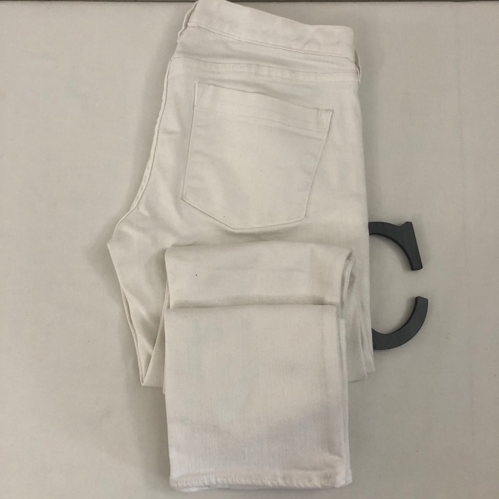 J CREW l Sz 28S l White l Straight Fit Stretch Jeans